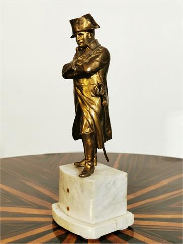 Napoleon Messing Statue auf Marmorsockel von Bröse