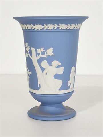 Hellblaue Wegdwood Jasperware Vase