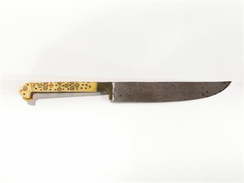 Altes "Bosniaken Messer" mit Bein- / Messinggriff