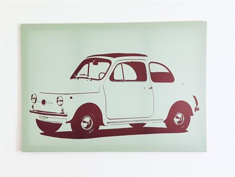 Kunstdruck auf Leinwand "Retro Fiat 500"