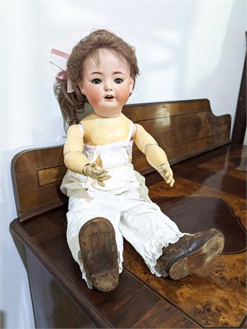 Große alte (Porzellankopf-) Puppe von Heubach Köppelsdorf