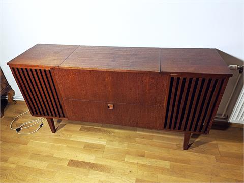 Vintage Teakholz Radio- Kommode / Phonomöbel