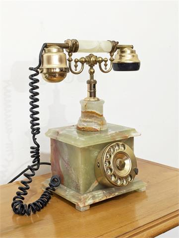Antikes (Tisch-) Telefon auf Onyxsockel