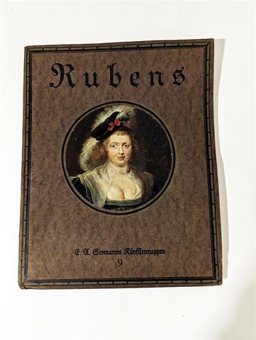 Mappe "Rubens - Eine Skizze seines Lebens und Wirkens" mit 8 Farbdrucken