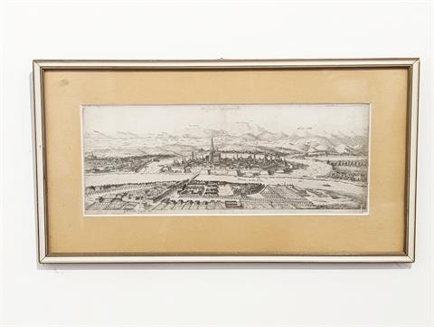 Antiker Kupferstich "Wien - Prospectus Septentrionalis" von G. M. Vischer