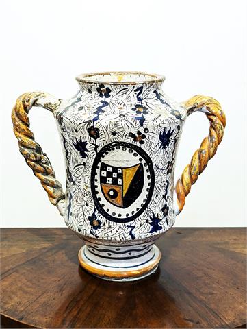 Antike Majolika Vase (Italien / Faenza?)
