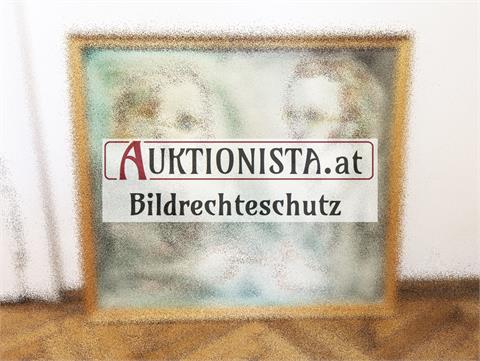 Mischtechnik auf Hartfaserplatte "Franz Schubert" signiert