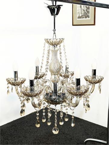6-flammiger Kristallluster in venezianischem Stil