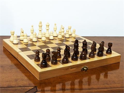 Vintage Schachbrett aus Holz 