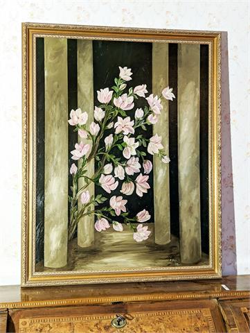 Öl auf Leinwand "Blumen Stillleben" signiert A. Figl