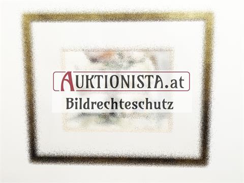 Mischtechnik auf Papier "Lange Gasse 34 - Alte Backstube" signiert Schuster