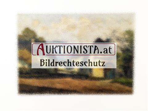 Gemälde Öl auf Leinwand "Wachau im Frühling" signiert A. Thomas Weber