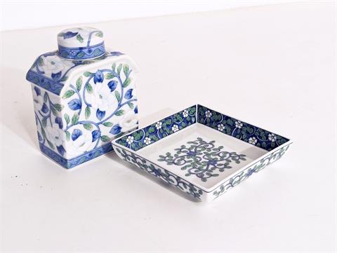 Porzellangefäß und Porzellanschale von Maebata Porzellan Japan