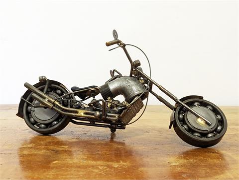Modell Motorrad aus Metallelementen
