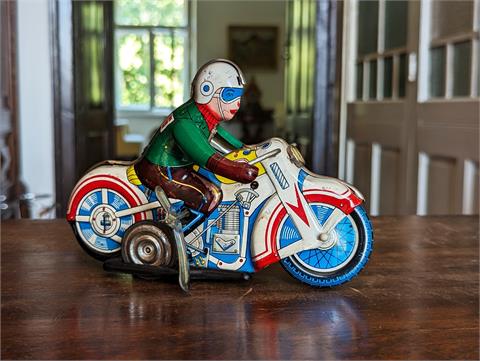 Mid-Century Blechspielzeug "Motorradfahrer"