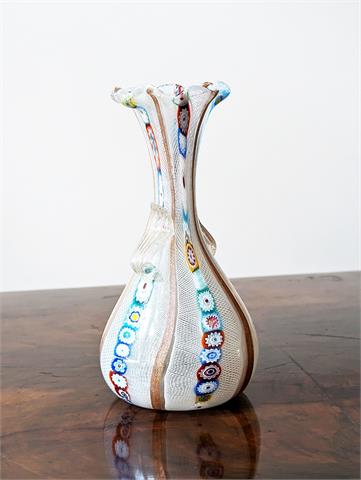 Aufwendige Murano Fadenglas / Millefiori Vase
