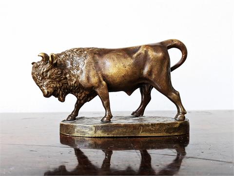 Alte Bronzefigur Bison