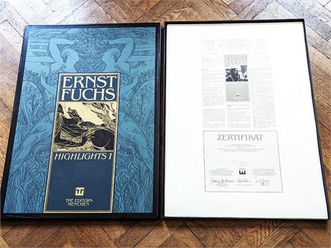 Mappe mit Seriografien von Ernst Fuchs "Highlights '79"