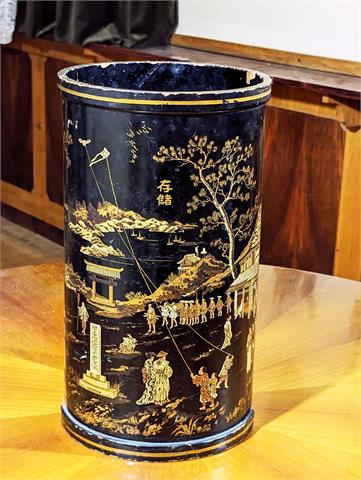 Antiker lackbemalter japanischer Schirmständer