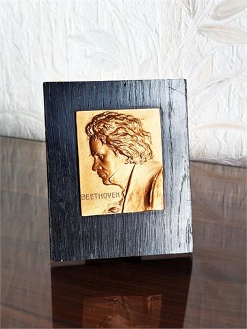 Bronzeplakette "Ludwig van Beethoven" nach Franz Stiasny