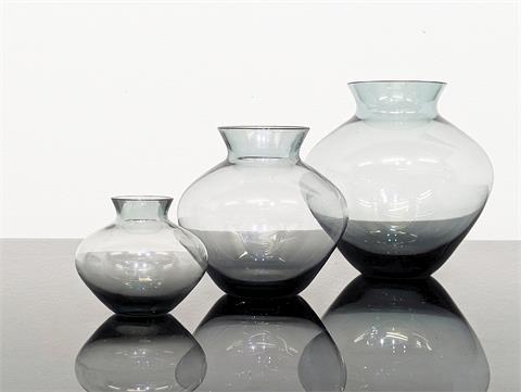 Drei skandinavische Vintage Vasen