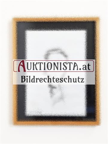 Abstrakte Mischtechnik auf Papier signiert Dietrich