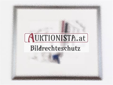 Mischtechnik auf Papier "Hausansicht" monogrammiert Eduard Tairych