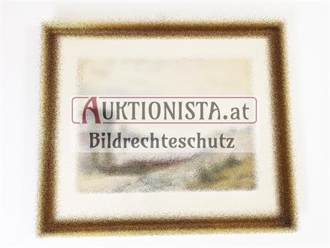 Aquarell auf Papier "Kuchelau / Donau" signiert Wilhelm Ulrich
