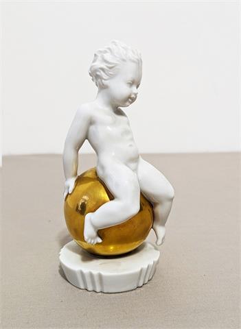 Ältere Porzellanfigur "Spielender Knabe" von Rosenthal Porzellan