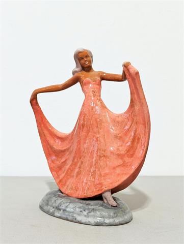 Seltene Keramik Figur "Tänzerin" von Keramos