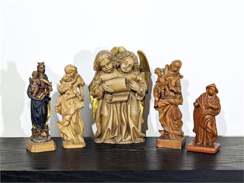 Konvolut geschnitzte Heiligenfiguren