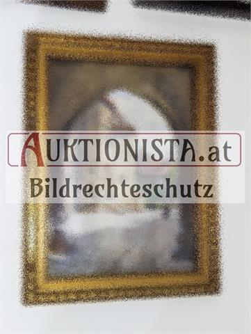 Aquarell auf Papier "Stift Klosterneuburg, Kirchenhof" signiert Franz Horst