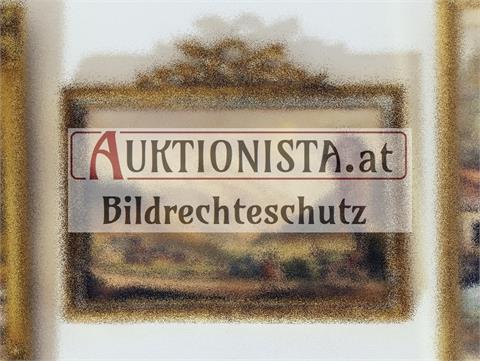 Antike Miniaturmalerei "Böcksteinertal" (Emil Löhr ?)