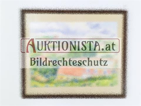 Aquarell auf Papier "Blick auf Eggenburg" Nachlassstempel Marie Pilat