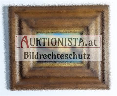 Gemälde Öl auf Platte "Insel Hotel (Konstanz am Bodensee)" monogrammiert G.F.