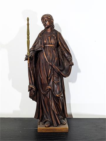 Antike geschnitzte Skulptur / Heiligenfigur