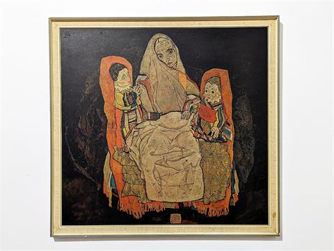 Kunstdruck nach Egon Schiele "Mutter mit zwei Kindern"