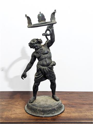 Große antike Bachus Skulptur aus Bronze nach Michele Amodio