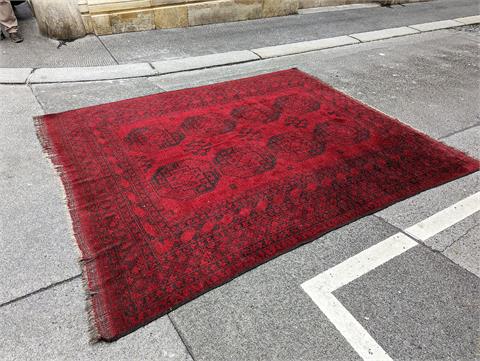 Alter handgeknüpfter orientalischer Teppich (Afghane)
