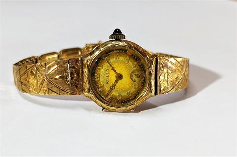Alte Armbanduhr Sully aus Gold