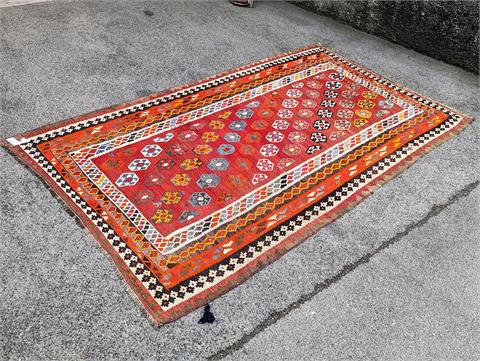 Alter handgeknüpfter orientalischer Teppich (Kelim)
