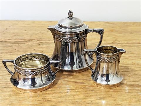 Deutsches Jugendstil Teeservice aus Silber