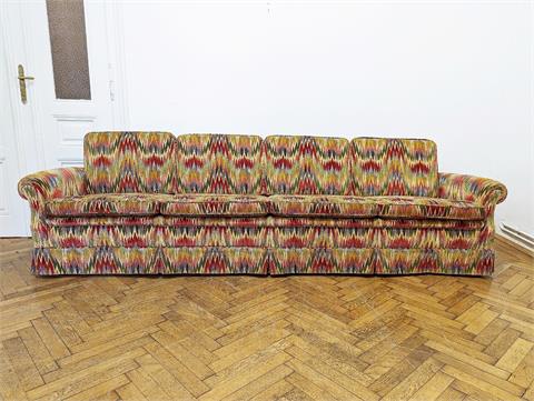 Freistehendes gemütliches und farbenfrohes Vintage Sofa