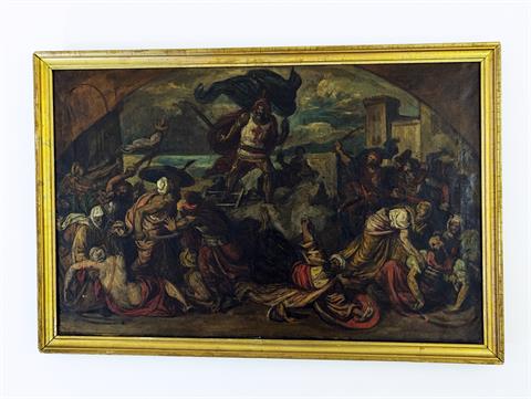 Gemälde Öl auf Leinwand "Kreuzritter im Abendland"