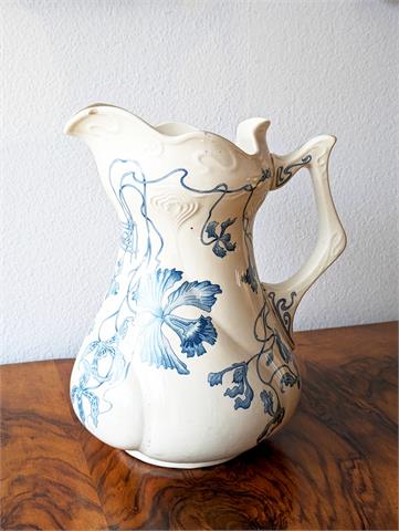 Jugendstil Keramik Krug "Orchis" von Sarreguemines (France)