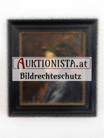 Gemälde Öl auf Leinwand "Herrenportrait" signiert R. Biber