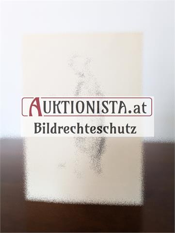 Gustav Klimt Geschenkbillet mit Alice Strobl Autograf