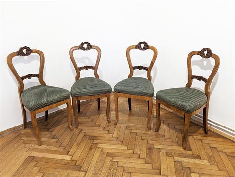 Vier Spätbiedermeier Stühle