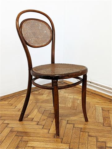 Antiker Bugholz Stuhl mit Wiener Geflecht