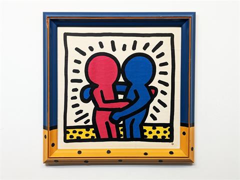 Hochwertiger gerahmter Kunstdruck nach Keith Haring